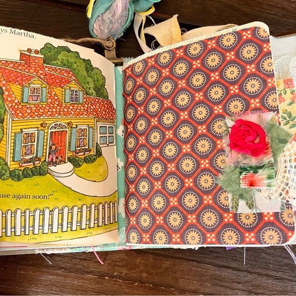 Martha’s House Little Golden Book Handmade Decorated Junk Journal 3 Signatures - Picture 13 of 15